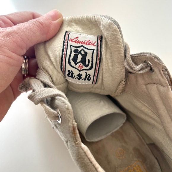 ASH Bowie Grey Washed Denim Wedge High Top Trainers-Limited edition - Picture 6 of 9